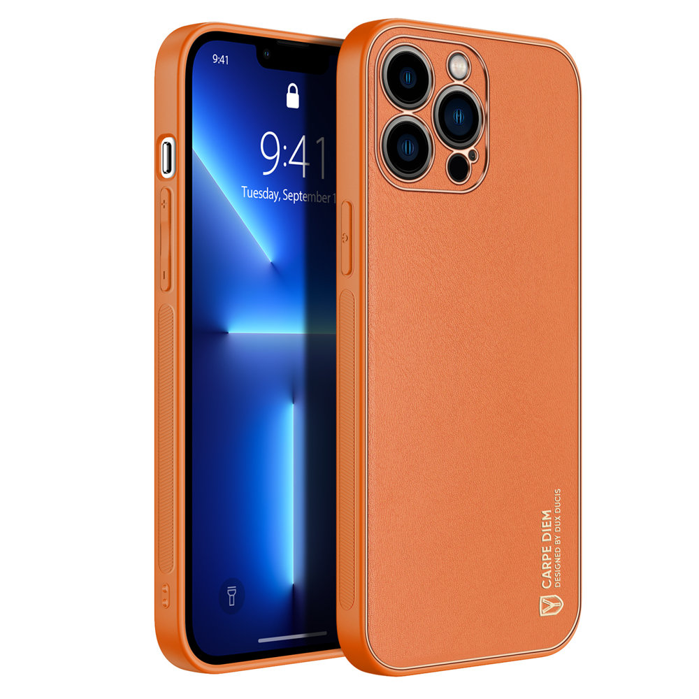 Kryt na mobil iPhone 13 Pro Dux Ducis Yolo Elegant oranžový