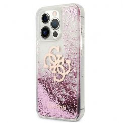 Kryt na mobil iPhone 13 / iPhone 13 Pro Guess Liquid Glitter ružový