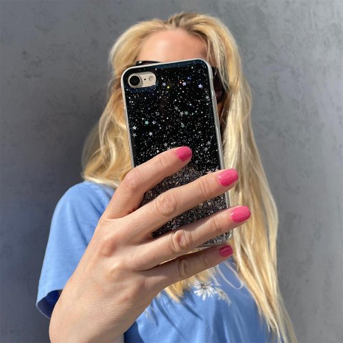 Kryt na mobil iPhone 13 Mobi Star Glitter ružový