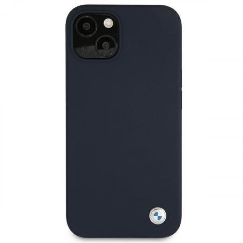 Kryt na mobil iPhone 13 BMW Silicone Signature navy-modrý