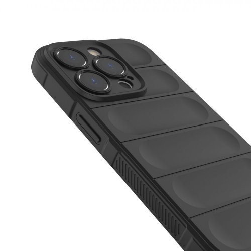 Magic Shield flexibilný kryt pre iPhone 14 Pro s vystuženým dizajnom - čierny