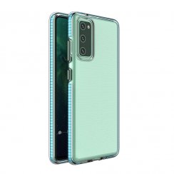 Kryt na mobil Samsung Galaxy S21+ 5G (S21 Plus 5G) Mobi Spring s gélovým povrchom, odolný, transparentný so svetlo modrým rámom