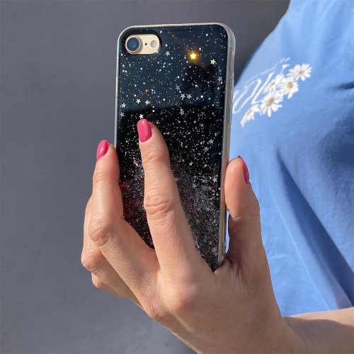 Kryt na mobil iPhone 11 Pro Max Mobi Star Glitter transparentný