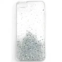 Kryt na mobil iPhone 12 Mini Mobi Star Glitter transparentný
