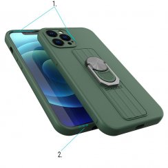 Kryt na mobil iPhone 13 Pro Max Mobi Ring Silicone svetlo modrý
