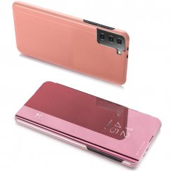 Obal na mobil Samsung Galaxy S21 Ultra 5G Mobi Clear View ružový