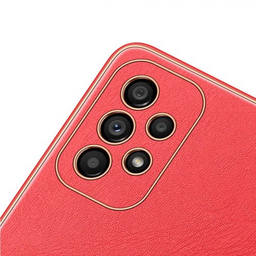 Dux Ducis Yolo elegantný kryt z ekologickej kože pre Samsung Galaxy A33 5G - červený