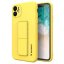 Kryt na mobil iPhone 12 Mobi Kickstand žltý