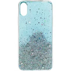Kryt na mobil iPhone 12 Pro Max Mobi Star Glitter modrý