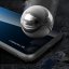 Kryt na mobil iPhone 12 Mini Mobi Gradient s ochranným čírym sklom a rámom z mäkkého silikónu, čierny-modrý