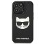 Kryt na mobil iPhone 13 / iPhone 13 Pro Karl Lagerfeld 3D Rubber Choupette čierny