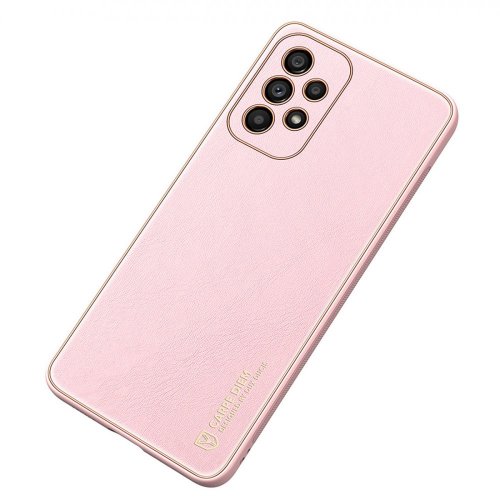Dux Ducis Yolo elegantný kryt z ekologickej kože pre Samsung Galaxy A53 5G - ružový