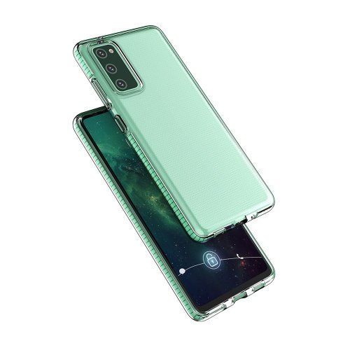 Kryt na mobil Samsung Galaxy S20 FE / Galaxy S20 FE 5G Mobi Spring s gélovým povrchom, odolný, transparentný s tmavo modrým rámom
