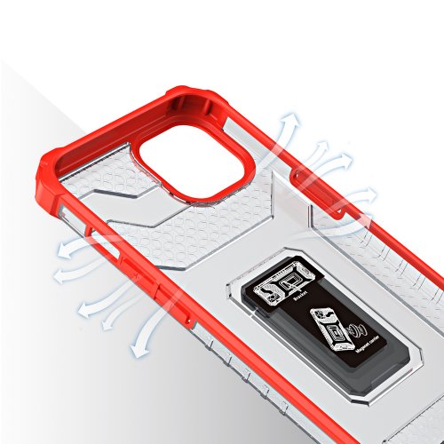 Kryt na mobil iPhone 13 Mini Mobi Ring červený