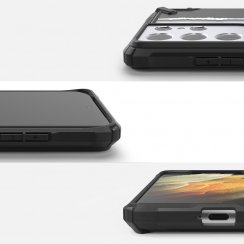 Kryt na mobil Samsung Galaxy S21 Ultra 5G Ringke Fusion X čierny (Routine)