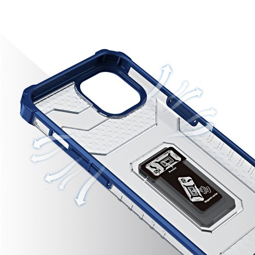 Kryt na mobil iPhone 13 Mini Mobi Ring modrý