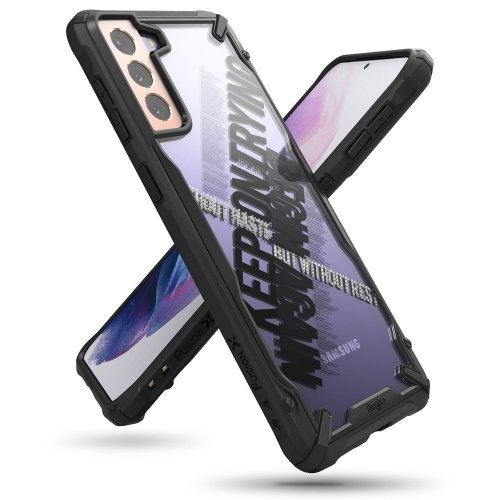 Kryt na mobil Samsung Galaxy S21 5G Ringke Fusion X čierny (Cross)