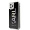 Kryt na mobil iPhone 12 / iPhone 12 Pro Karl Lagerfeld Karl Logo Glitter čierny
