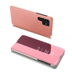 Kryt na mobil Samsung Galaxy S22 Ultra 5G Mobi Clear View ružový