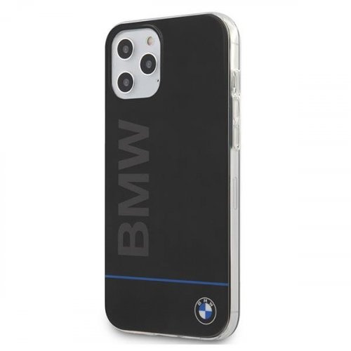 Kryt na mobil iPhone 12 Pro Max BMW Signature Printed Logo čierny