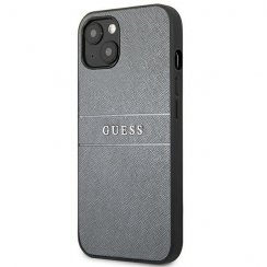 Kryt na mobil iPhone 13 Guess Saffiano Strap sivý