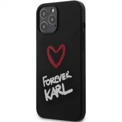 Kryt na mobil iPhone 12 Pro Max Karl Lagerfeld Silicone Forever Karl čierny