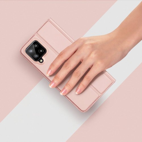 Dux Ducis Skin Pro Kryt typu knižka pre Samsung Galaxy A22 4G - ružový