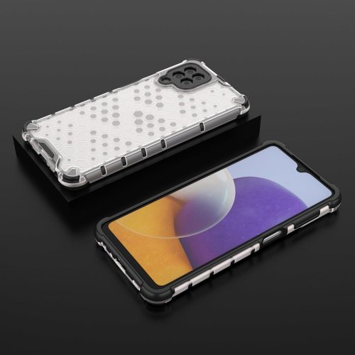 Kryt Honeycomb v TPU ochranou pre Samsung Galaxy A22 4G - transparentný