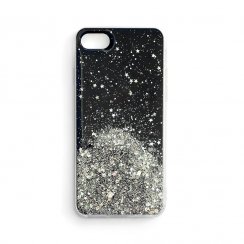 Kryt na mobil iPhone 12 Mini Mobi Star Glitter čierny
