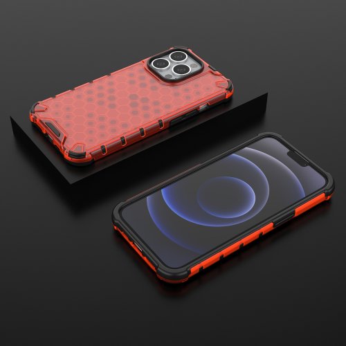 Kryt na mobil iPhone 13 Pro Mobi Honeycomb červený