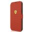 Obal na mobil iPhone 12 Pro Max Ferrari On Track Perforated Book červený