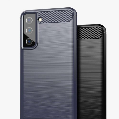 Kryt na mobil Samsung Galaxy S21 5G Mobi Carbon modrý