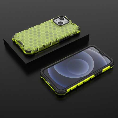 Kryt na mobil iPhone 13 Mini Mobi Honeycomb zelený