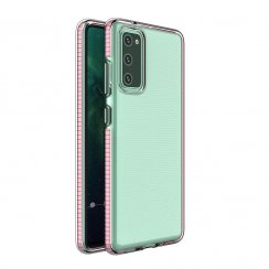 Kryt na mobil Samsung Galaxy S21+ 5G (S21 Plus 5G) Mobi Spring s gélovým povrchom, odolný, transparentný so svetlo ružovým rámom