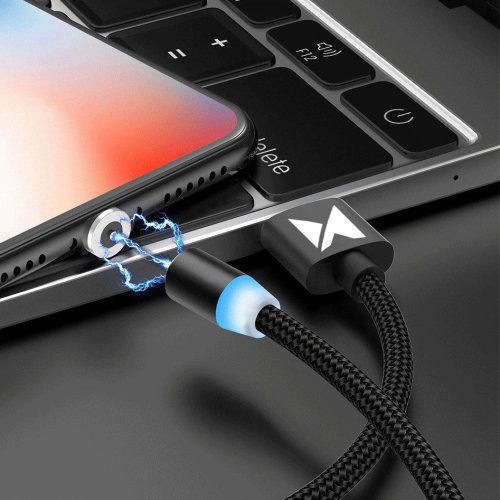 Magnetický kábel USB / micro USB / USB Typ C / Lightning 1m with LED