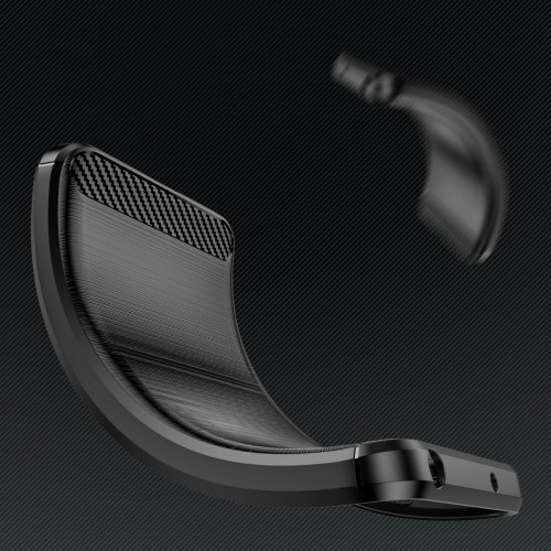 Flexibilný gélový kryt Carbon pre iPhone 14 Pro Max - čierny
