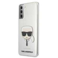 Kryt na mobil Samsung Galaxy S21+ 5G (S21 Plus 5G) Karl Lagerfeld Transparent Karl`s Head transparentný