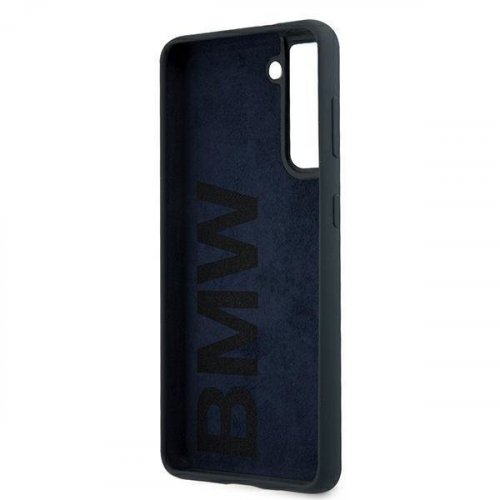 Kryt na mobil Samsung Galaxy S21 5G BMW Silicone Signature navy-modrý