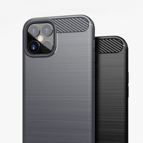 Kryt na mobil iPhone 12 Mini Mobi Carbon čierny