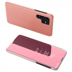 Kryt Clear View pre Samsung Galaxy S23 Ultra - ružový