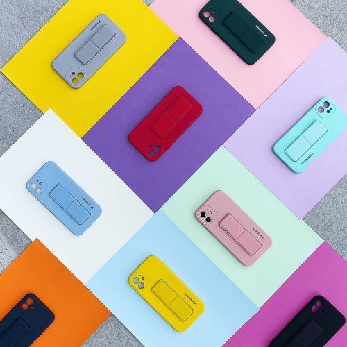 Kryt na mobil iPhone 12 Mini Mobi Kickstand pastelový