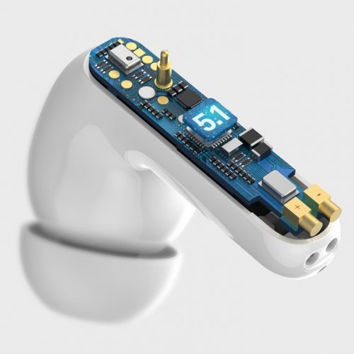 Bezdrôtové slúchadlo Mobi Baseus SIMU S1 5.1 TWS s aktívnym potlačením hluku ANC, biele
