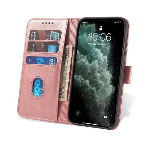 Obal na mobil iPhone 12 Mini Mobi Magnet Elegante ružový