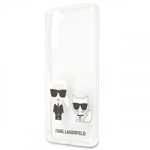 Kryt na mobil Samsung Galaxy S21+ 5G (S21 Plus 5G) Karl Lagerfeld Transparent Karl & Choupette transparentný