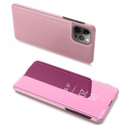Obal na mobil iPhone 13 Pro Mobi Clear View ružový