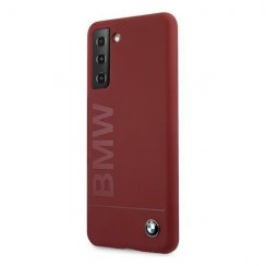 Kryt na mobil Samsung Galaxy S21+ 5G (S21 Plus 5G) BMW Silicone Signature Logo červený