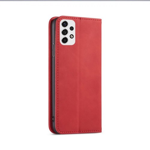 Magnetický exkluzívny obal pre Samsung Galaxy A53 5G s priestorom pre karty - červený