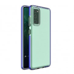 Kryt na mobil Samsung Galaxy S20 FE / Galaxy S20 FE 5G Mobi Spring s gélovým povrchom, odolný, transparentný s tmavo modrým rámom