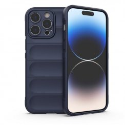 Magic Shield flexibilný kryt pre iPhone 14 Pro Max s vystuženým dizajnom - tmavo modrý