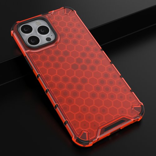 Kryt na mobil iPhone 13 Pro Max Mobi Honeycomb červený